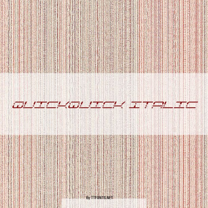 QuickQuick Italic example
